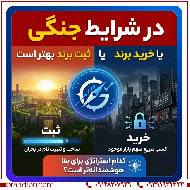 در شرایط جنگی ثبت برند بهتر است یا خرید برند؟